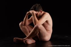Nude Man White Average Short Black Standard Photoshoot Realistic